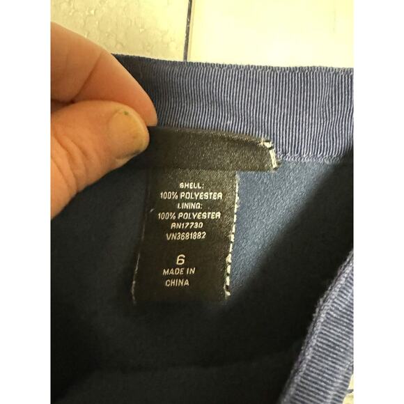 Jason Wu for Target Navy Blue Floral DAISY Pleated Accordion Skirt Women's Sz 6 - Picture 6 of 7